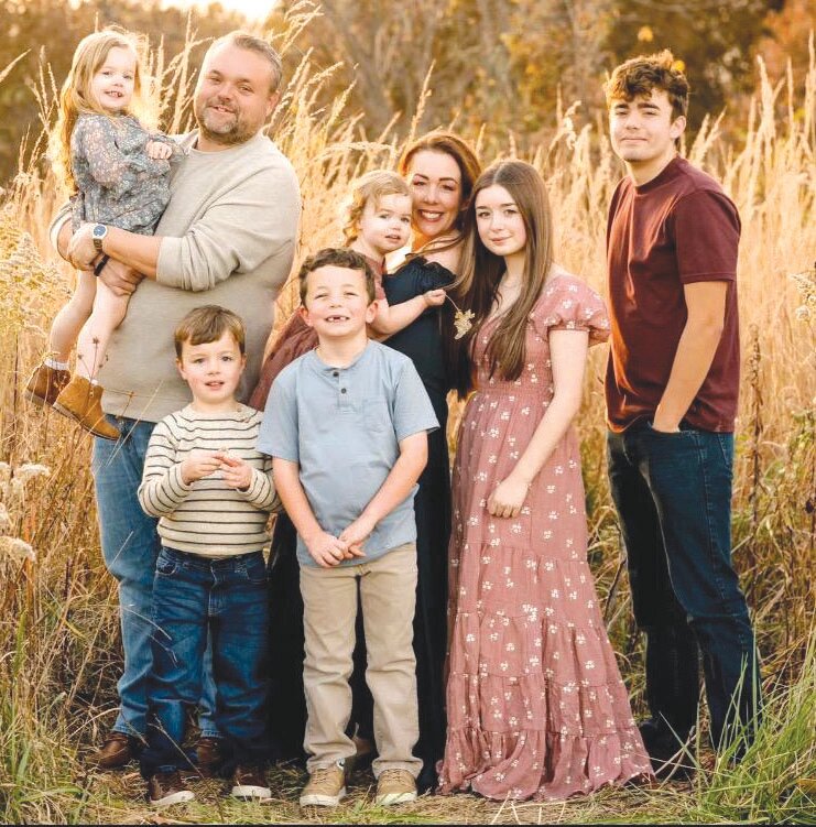 Montgomery City native Anthony Laramore poses with his family members. They are wife Kelly and children Millie, Jack, Avery, Emmy, Grace and Noah. Laramore, who is an attorney, was accepted to the U.S. Supreme Court Bar, meaning he will be able to argue cases in front of the U.S. Supreme Court.