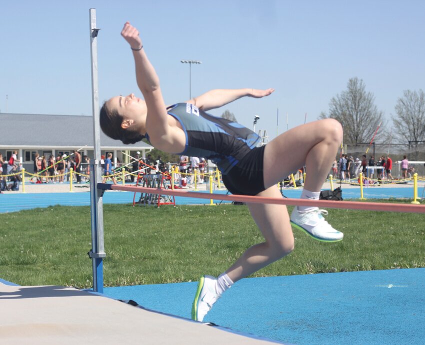 Montgomery County’s Aubrey Janes competes in the high jump at the Montgomery County Invitational in April. Janes was one of the Wildcats’ top performers this season.