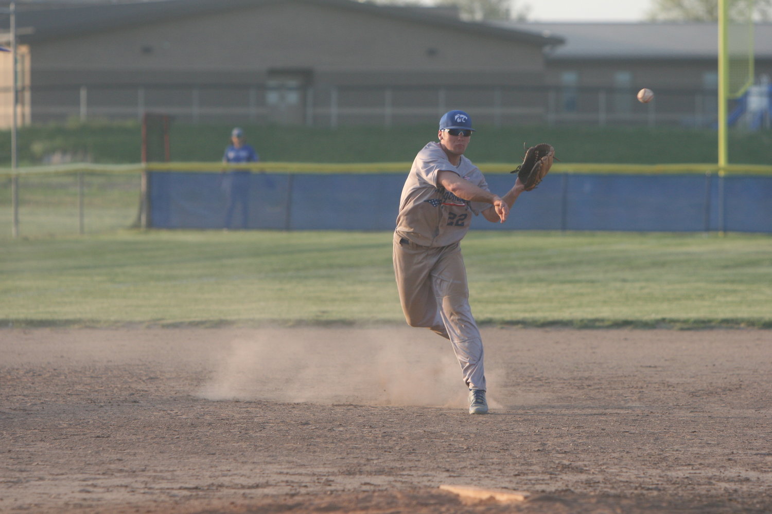 Montgomery County junior Jace Ellis makes a play from third base against Mark Twain last year. Ellis was one of four MCHS players who were named to the all-state team in 2022.