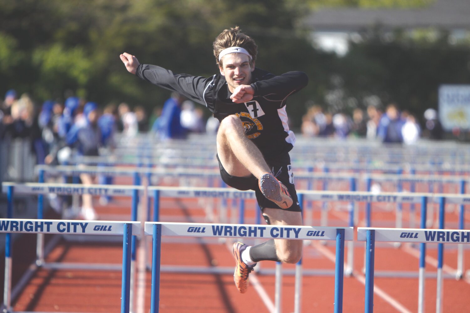 Wellsville-Middletown senior Jacob Mandrell made his third straight state track meet appearance, competing in the 110-meter hurdles.