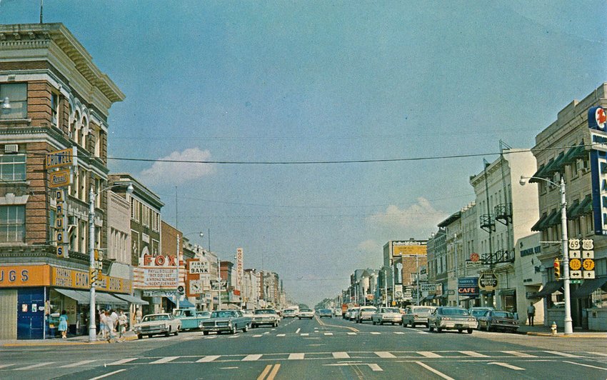 4th and Broadway looking north, 1966.