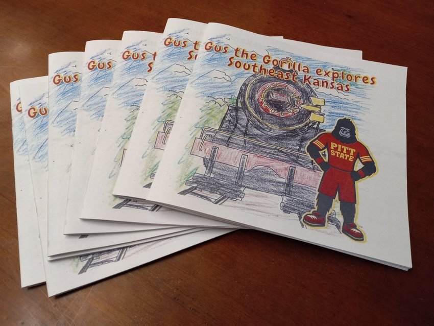 Chris Wilson, communications manager for Explore Crawford County, hopes to soon make &ldquo;Gus the Gorilla explores Southeast Kansas&rdquo; coloring books available at a wide range of locations throughout the area.