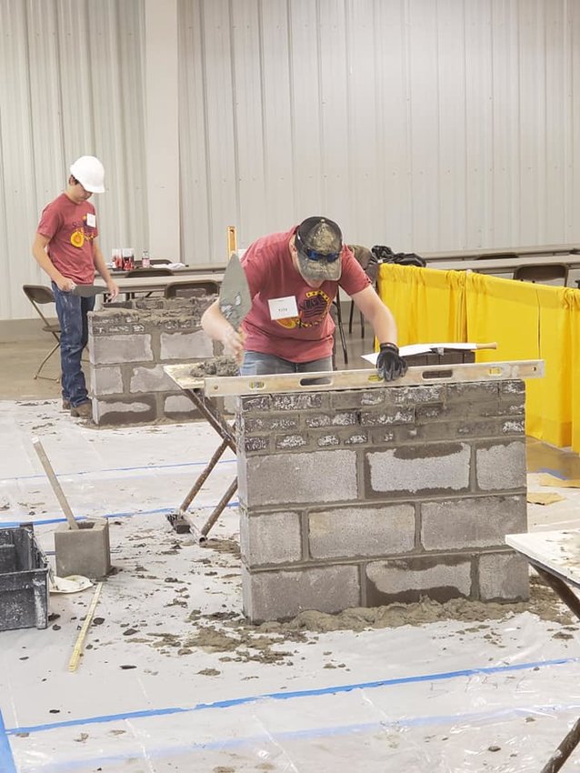 Among other trades, CTEC students can study to be masons, learning how to make and spread mud, bond and story out brick and block walls, laying to a stringline and keeping everything level and plumb in the process. &nbsp;