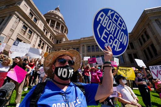 Abortion rights demonstrators attend a rally at the Texas Capitol, Saturday, May 14, 2022, in Austin, Texas. When a leaked draft decision signaled the end to federal protections for the right to an abortion in the U.S., donors clicked on donations buttons and mailed checks in a spasm of fury. The &ldquo;rage giving&rdquo; has given abortion funds a temporary financial boost.  (AP Photo/Eric Gay, File)