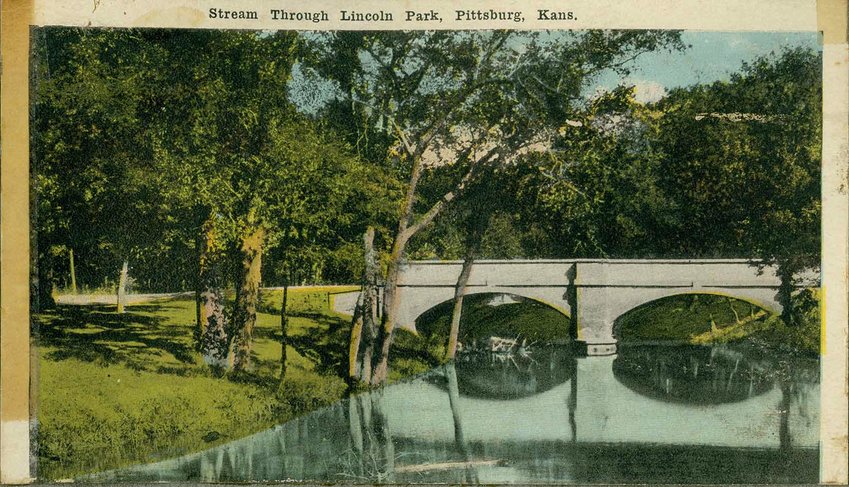 A color postcard of Lincoln Park circa 1923 from the Ira Clemens Photograph Album, 1923.