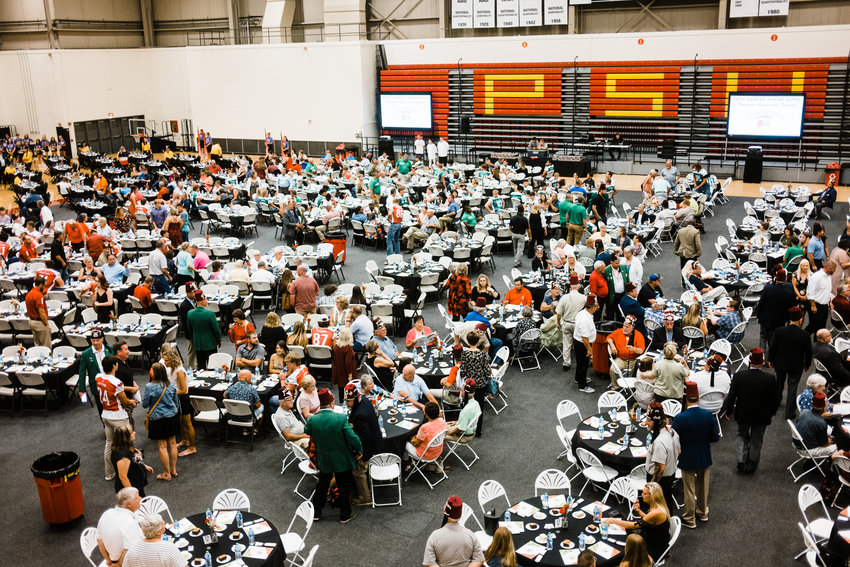 Guests filled the John Lance Arena for the 49th Kansas Shrine Bowl Banquet on Friday. Proceeds from the weekend&rsquo;s events will go to Shriners Hospitals for children and their parents.
