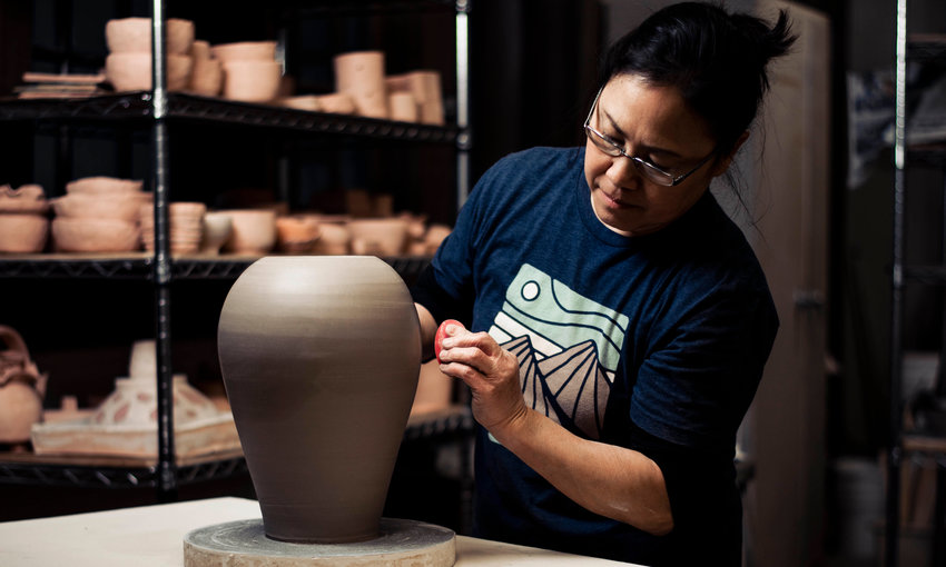 Mayumi Kiefer, PSU assistant instructional professor of ceramics, is showing her work in an exhibit that is free and open to the public in the University Gallery through Aug. 18.