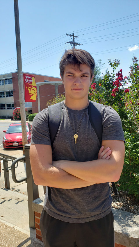 Brady Stanley is proud to be entering Pittsburg State University this semester. He will be a freshman, but he's already looking toward a future of service to his community and his country.