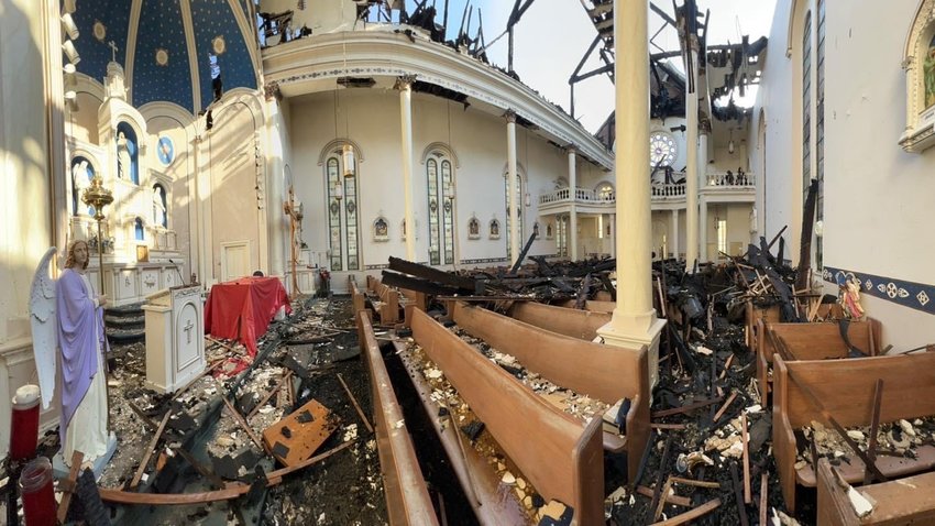 St. Mary&rsquo;s Catholic Church in Fort Scott sustained significant damage in a fire on Monday night.