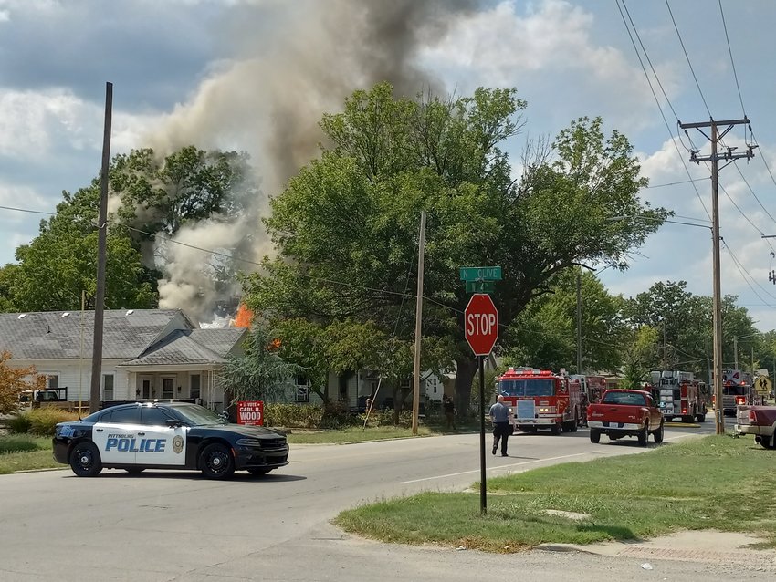 The first Saturday afternoon at 407 W. 4th St. shut down traffic as the Pittsburg Fire Department, Pittsburg Police Department and Crawford County Emergency Medical Services responded to the scene.