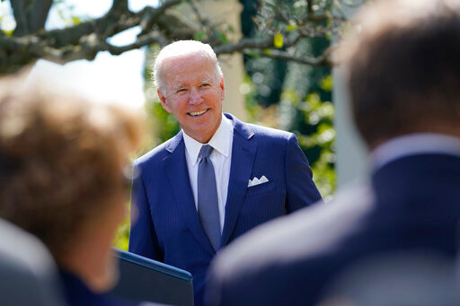President Joe Biden speaks from the Rose Garden of the White House in Washington, Tuesday, Sept. 27, 2022, during an event on health care costs. (AP Photo/Susan Walsh)