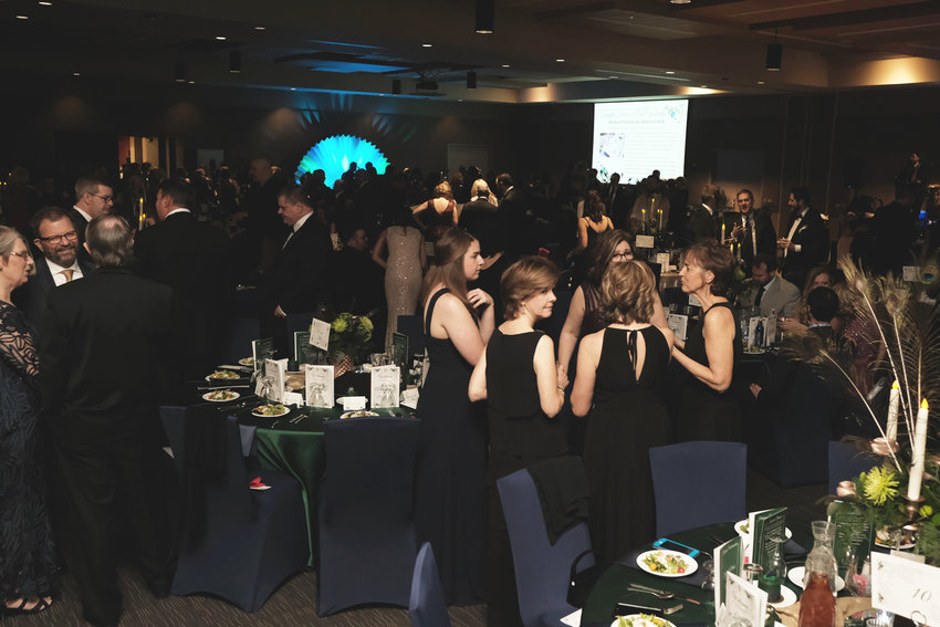Event attendees mingle at the Mount Carmel Foundation Gala in 2019, prior to the COVID-19 pandemic.