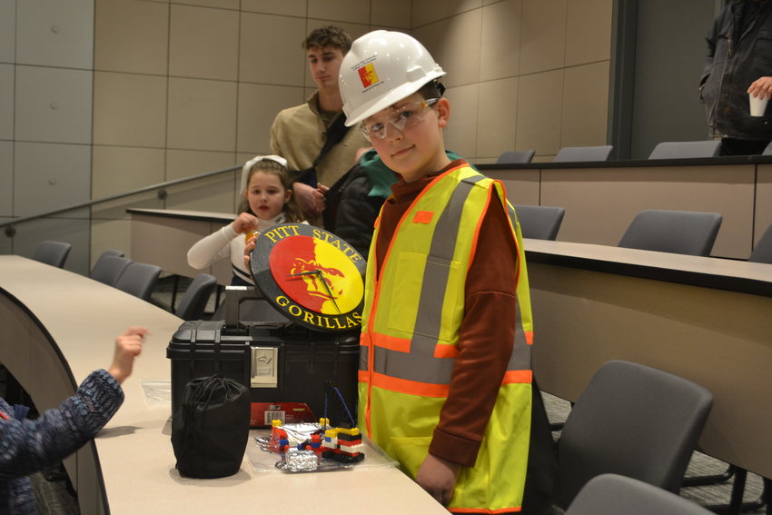 Sixth-grader Owen George won first place for his grade level and overall winner at Saturday&rsquo;s Block Kids Contest. His detailed diorama of a construction site featured a crane demolishing a building. As the overall winner, Owen received a full set of PSU safety gear&nbsp;and, in preparation for becoming a future construction manager, a PSU coffee mug and clock.&nbsp;