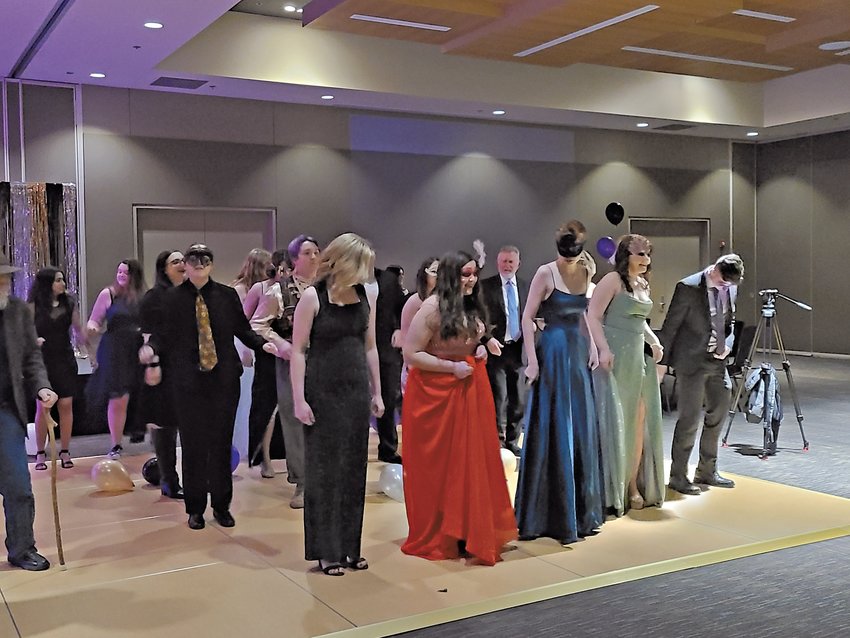 Attendees dance to the &ldquo;Cha Cha Slide&rdquo; at the Martin Luther King Jr. Ball in Pittsburg State University&rsquo;s Overman Student Center on Saturday evening.