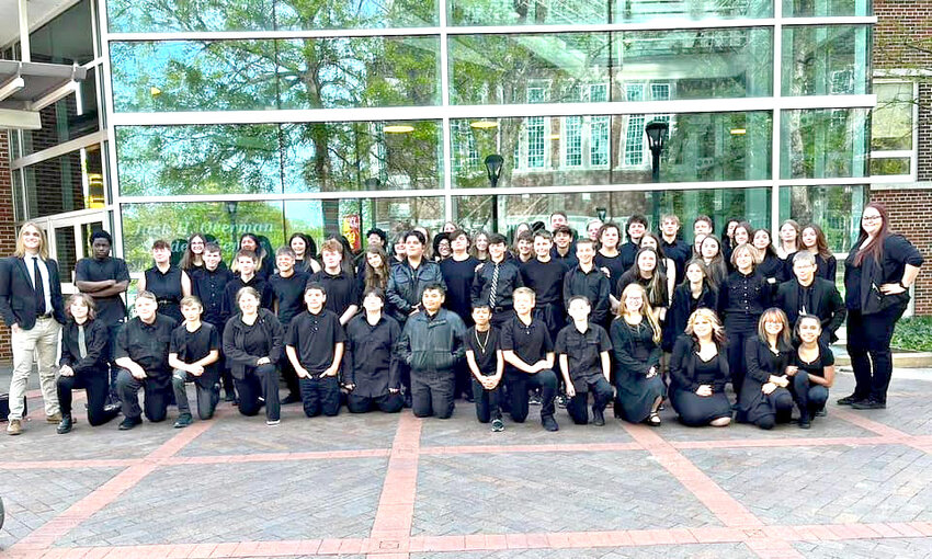 The 7th and 8th grade combined band at Pittsburg Community Middle School received a 1 (Superior) rating at the Mid-America Music Festival.