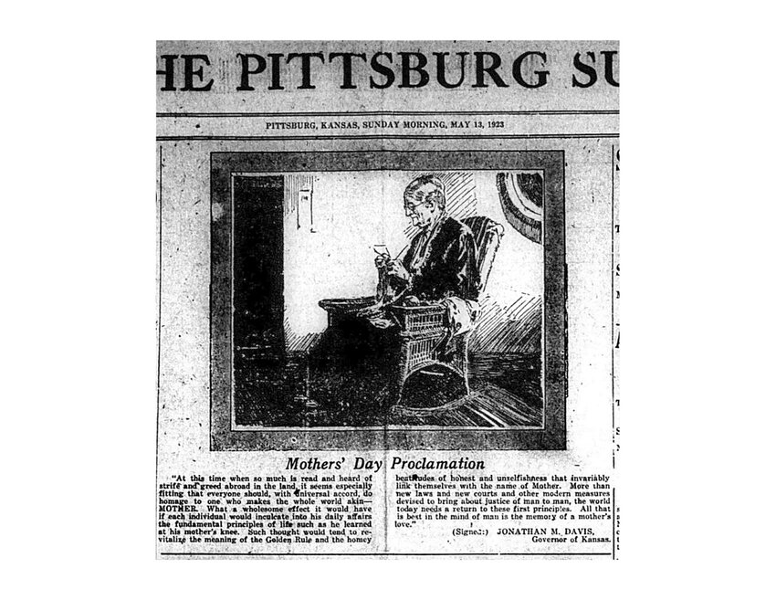 Mother&rsquo;s Day graphic from the Pittsburg Sun in 1923.