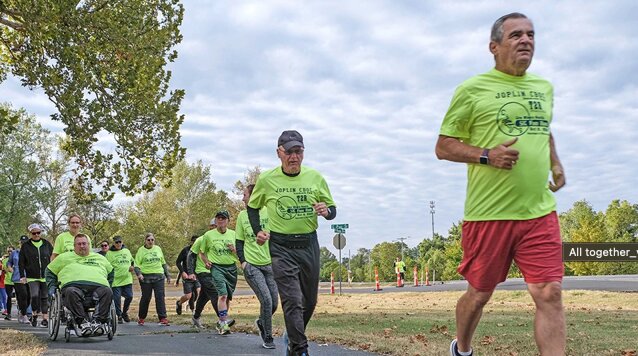 Participants in 2022&rsquo;s Run to Walk Program at the Joplin VA clinic begin their 5k Fun Run at Landreth Park in Joplin last fall.