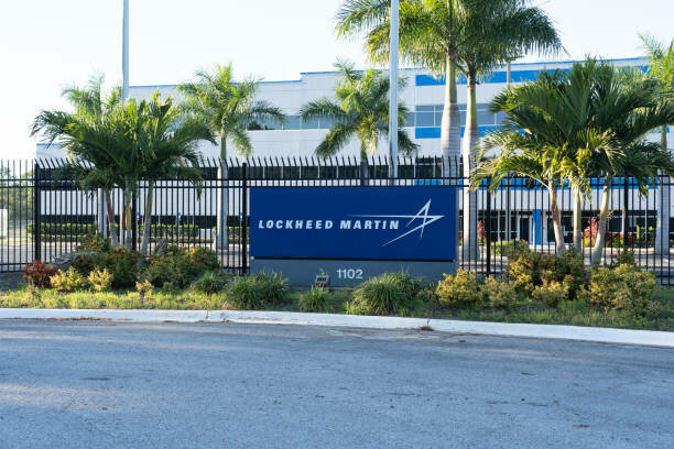 Titusville, Fl, USA -  January, 15, 2022: Lockheed Martin building in Titusville, Fl, USA, an American aerospace, arms, defense, information security, and technology corporation