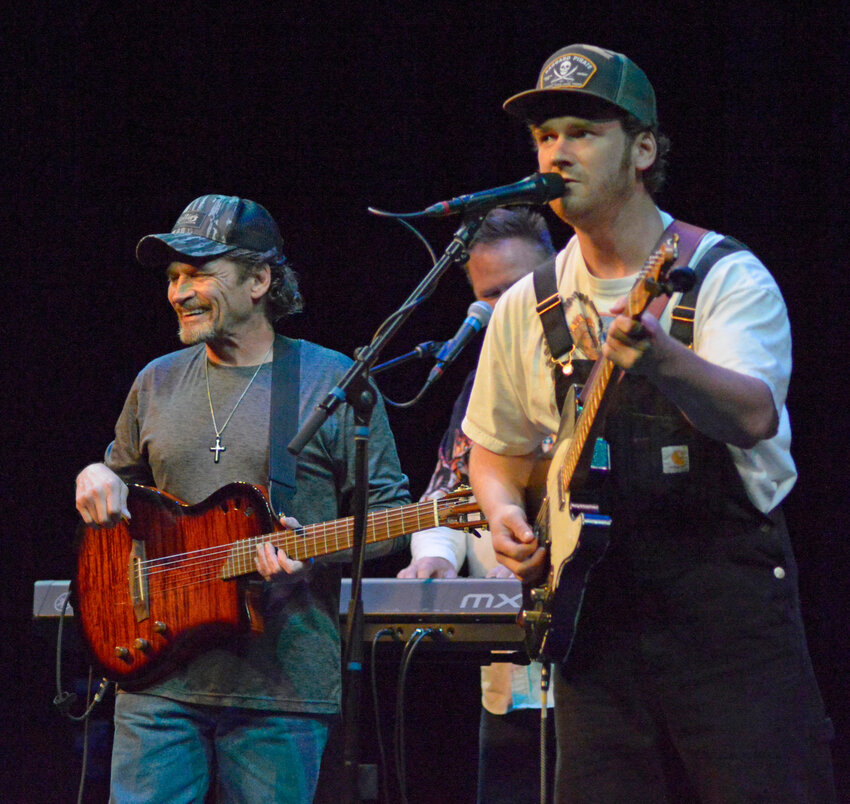 Ben Haggard (right) and his older brother Noel Haggard (left) took the stage Saturday, Sept. 2 at Memorial Auditorium in Pittsburg during the annual Little Balkans Days festival.