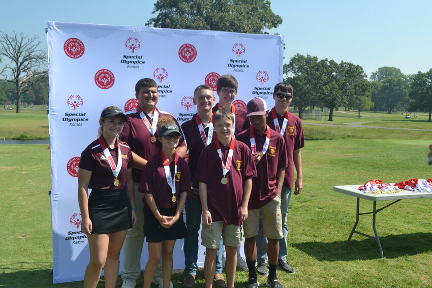 Girard&rsquo;s USD 248 team poses with their medals at the Special Olympics Golf Tournament held at Pittsburg&rsquo;s Four Oaks golf course on Wednesday.