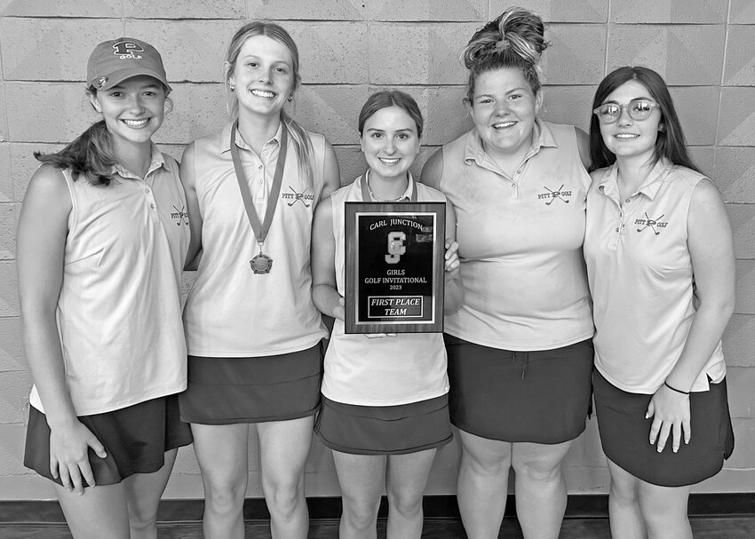 The Pittsburg girls golf squad shot a 398 to win top team honors Monday in the Carl Junction Invitational at Briarbrook Country Club. Jacqueline Hall shot 95 overall, 47 on the front and 48 on the back-9, and finished third place. Alyssa Cosens shot 96 (47/49) and placed fourth. Macy Farrington&rsquo;s 103 and Ava Steier&rsquo;s 104 rounded out the Dragons&rsquo; 398 team score. Pittsburg returns to the course Wednesday for the Parsons tournament at the Katy Golf Course.