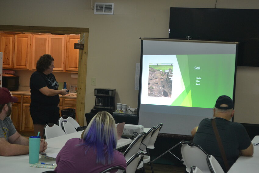 Peyton Kessler, Kansas Department of Wildlife and Parks, discussed techniques and strategies of creating a butterfly garden at the Crawford County Historical Museum on Saturday. During the two-hour workshop, Kessler focused on certain considerations when building a butterfly garden, such as soil, lighting, moisture, color, shape, and size as well as where to purchase favored plants.&nbsp;