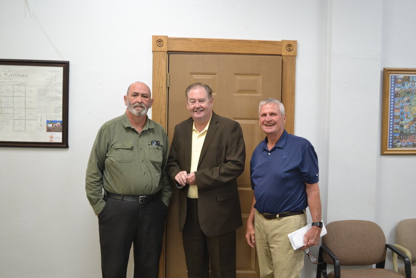 State Representative Ken Collins, State Senator Tim Shallenberger, and State Representative Chuck Smith visited the Crawford County Commission on Friday to discuss the upcoming legislative session in Topeka and to get feedback on local concerns.&nbsp;