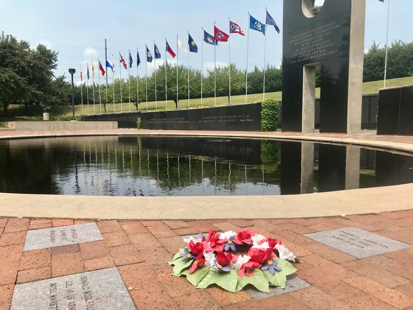 The Veterans&rsquo; Memorial at Pittsburg State University features a replica of the Vietnam Memorial in Washington, D.C. as its centerpiece. The memorial is also dotted with pavers bearing the names of local veterans with new ones being dedicated every Memorial and Veterans&rsquo; Day.&nbsp;
