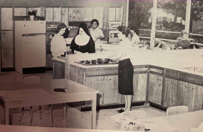 The SMC Consumer Science classroom in 1961.