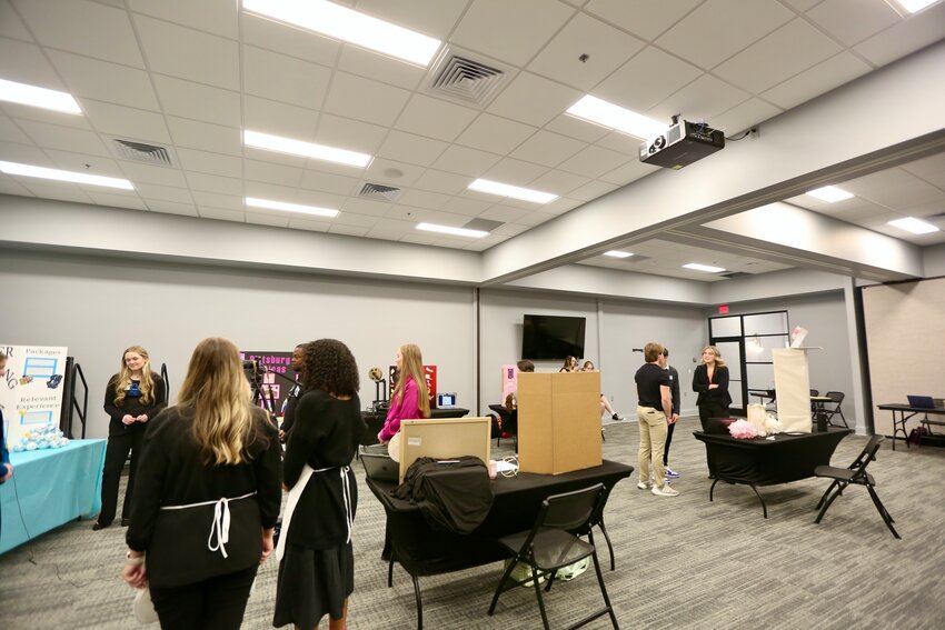 Area high school students gather in The Foundry&rsquo;s large conference room at Block22 in Pittsburg for the first-ever Youth Entrepreneurship Challenge, hosted by Pittsburg State University&rsquo;s Small Business Development Center.