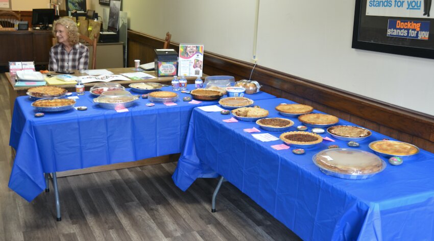 The Crawford County Democrats held a fundraiser selling homemade pies at their Pittsburg headquarters on Thursday, March 14, known as Pi Day because the date (3/14) is similar to the mathematical expression 3.14, which is used to find the area and circumference of a circle (the shape of a pie). The funds raised are going into the headquarter&rsquo;s general fund to cover the cost of maintenance, rent, utilities, etc.