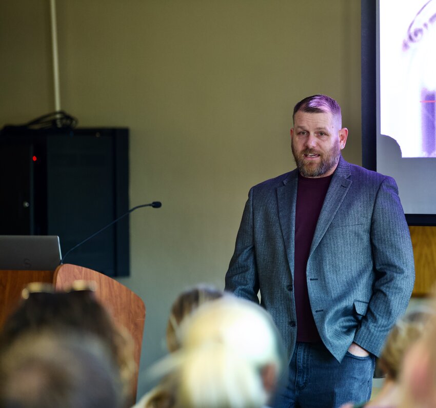 Guest speaker and former imprisoned male David Garlock spoke to staff and students at Pittsburg State University at the Overman Student Center to discuss &ldquo;How to Dismantle the Trauma-to-Prison Pipeline?&rdquo;