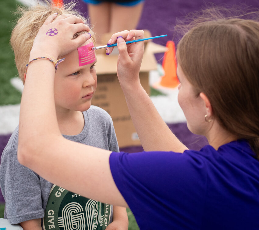 Face painting was a popular stop in the Kidsfest.