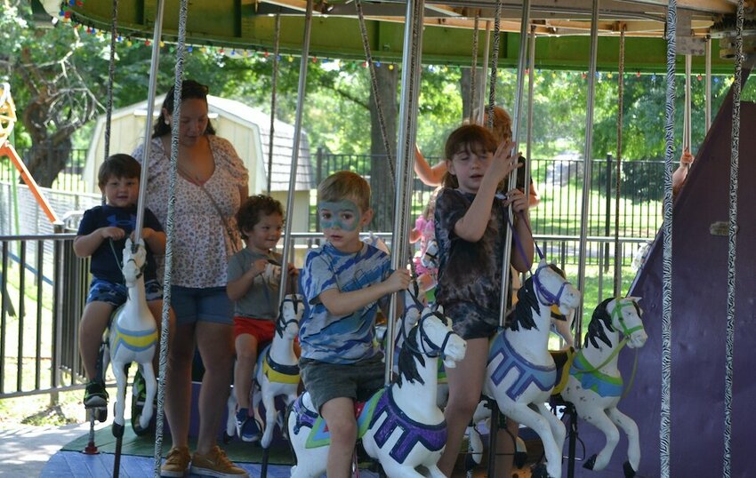 The most recent addition, in 2022, is the 1927 carousel made by Mengles Carnie Company in Brooklyn, New York City. Donated by Riggs Chiropractic, the carousel was refurbished as children and families continued to enjoy the ride.