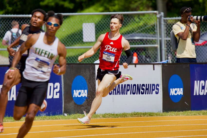 Pittsburg State's Sam Tudor competes in the 400 meters in the NCAA Division II Outdoor Track and Field Championships on May 25 at Emporia State.