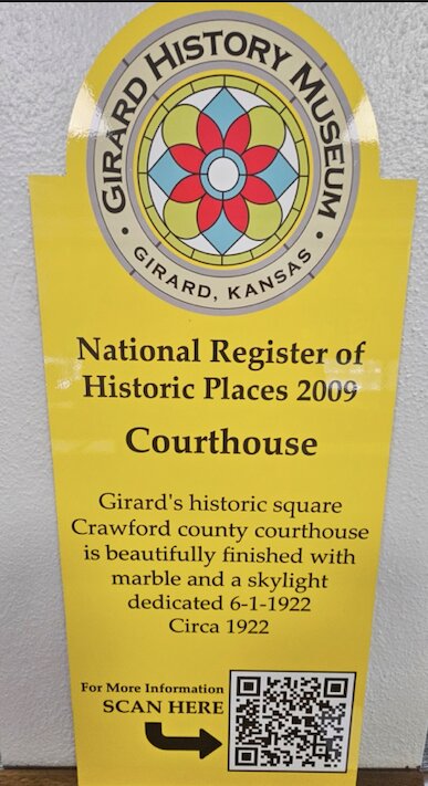 An example of the new signs about to adorn the nearly one dozen Girard historic sites on the National Historic Register.