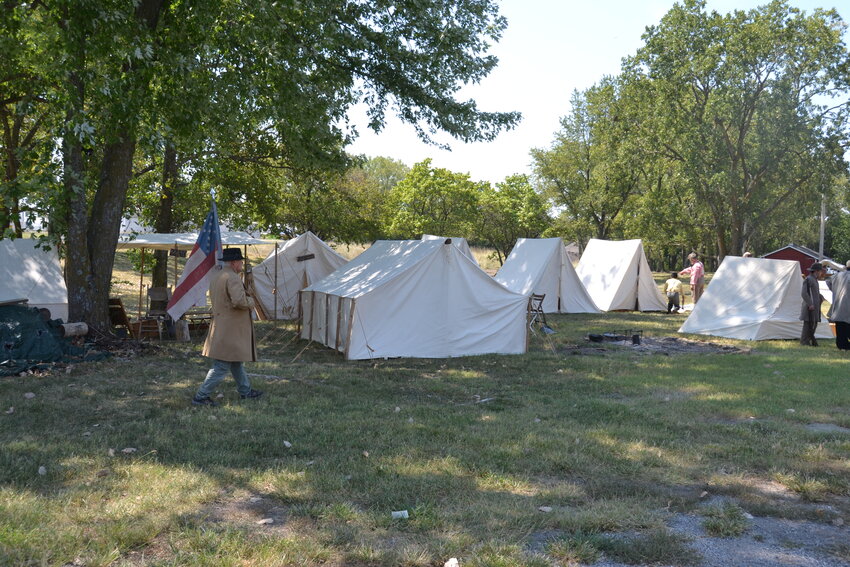 The Confederate camp is set up and soldiers were on-hand to share the story of the Civil War with area students on Friday. According to Museum Director Amanda Minton, over 170 students attended Friday&rsquo;s exhibit. The soldiers will remain through Saturday&rsquo;s Border Wars event, with a battle set to begin at 2 p.m.&nbsp;