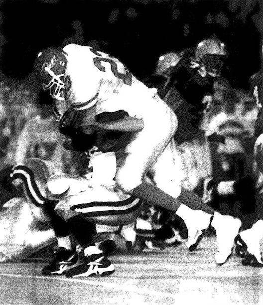 Pitt State outside linebacker Dion Meneley sacks Missouri Southern quarterback Josh Chapman in the first half oaf PSUs 38-6 win. Meneley had seven sacks, three solo.