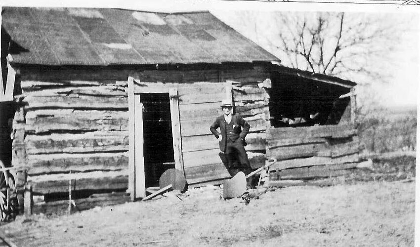 Log Cabin built by Robert Fowler in Crawford County, Ks 1857