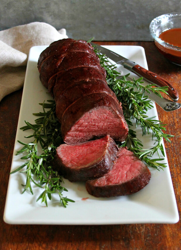 Reverse Seared Beef Tenderloin With Port Wine Sauce