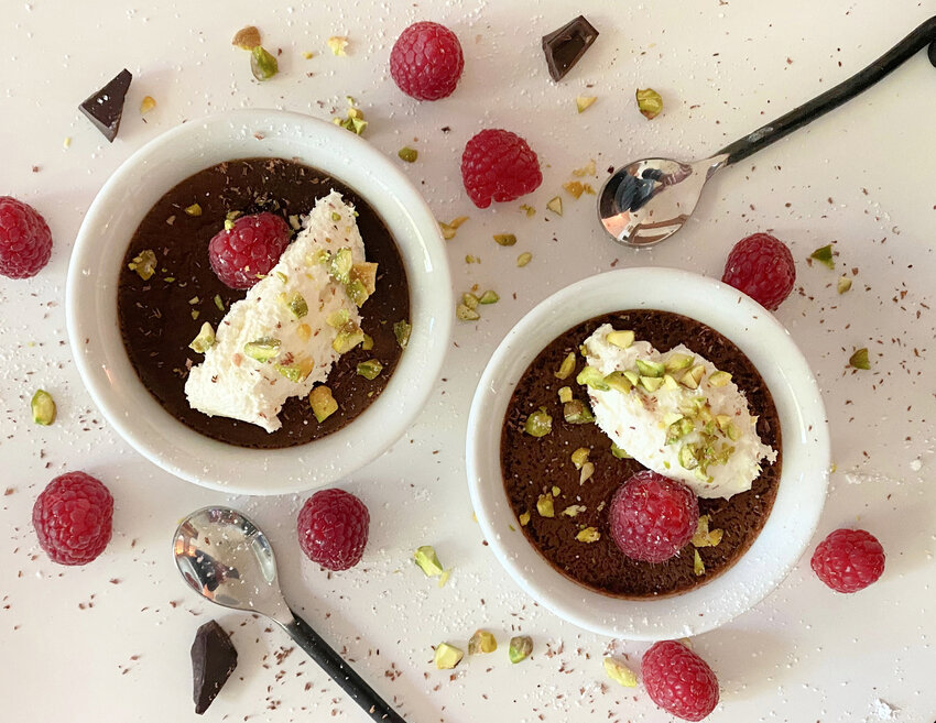 Chocolate Raspberry Pots de Creme