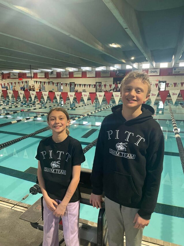 Sarah and Samuel Steeves combined for nine championship meet berths during the Missouri Valley District Championships last weekend in Wichita, Kan.