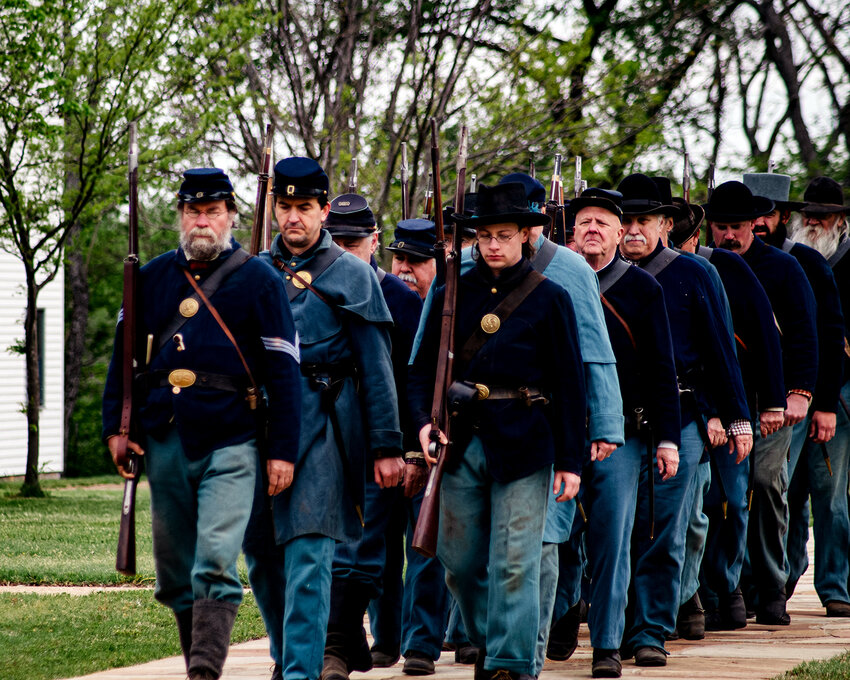 Holmes Brigade Infantry Marching.