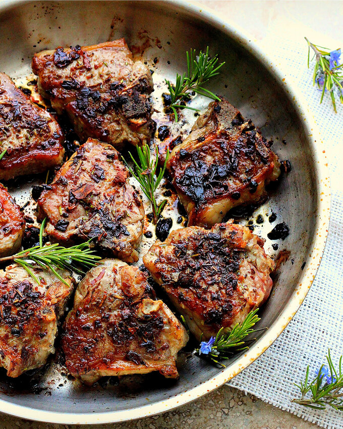 Porcini Crusted Lamb Chops
