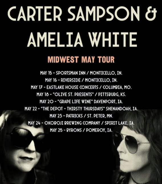 Amelia White and Carter Sampson head a Midwest tour that pulls in Sunday night at 6pm to Pittsburg.