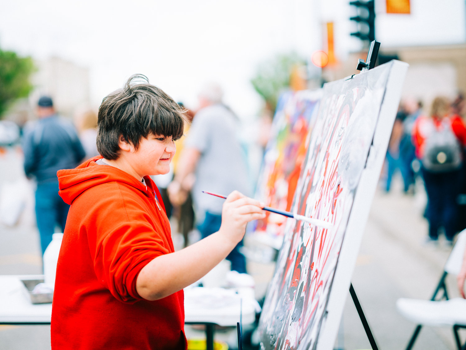 The Pittsburg ArtWalk on Friday included not only art for sale, but various kinds of live art demonstrations.