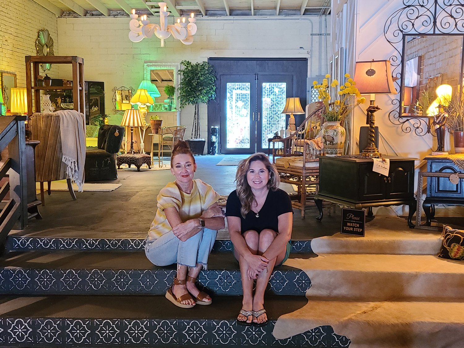 Owners of the White Elephant Emporium, Stephanie Beitzinger Watts, left, and Danielle Beitzinger are set for their grand opening this weekend.