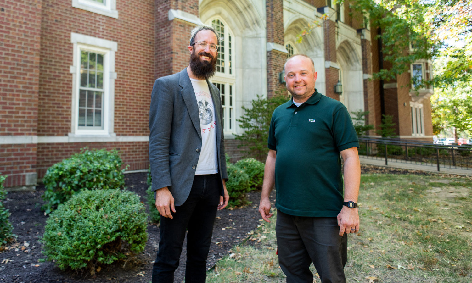 Cooper Neil, director of instrumental music at Pittsburg High School, left, and Andrew Chybowski, director of bands at Pittsburg State University.
