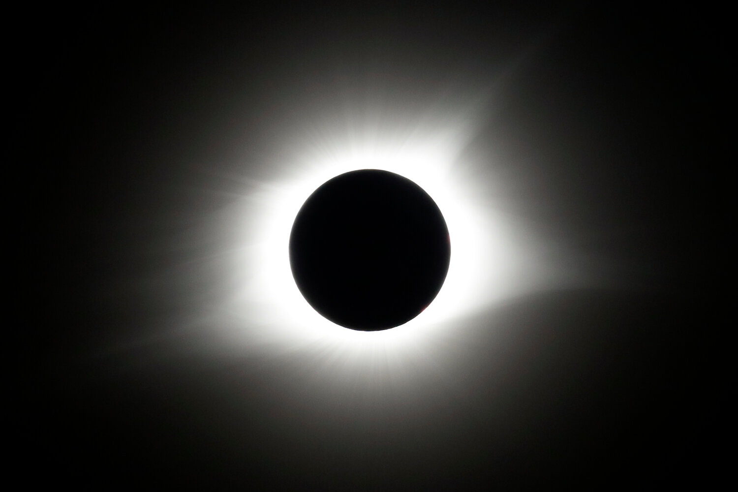 FILE - The period of total coverage during the solar eclipse is seen near Hopkinsville, Ky. Monday, Aug. 21, 2017. The location, which is in the path of totality, is also at the point of greatest intensity. Itâs only a year until a total solar eclipse sweeps across North America. On April 8, 2024, the moon will cast its shadow across a stretch of the U.S., Mexico and Canada, plunging millions of people into midday darkness. (AP Photo/Mark Humphrey, File)