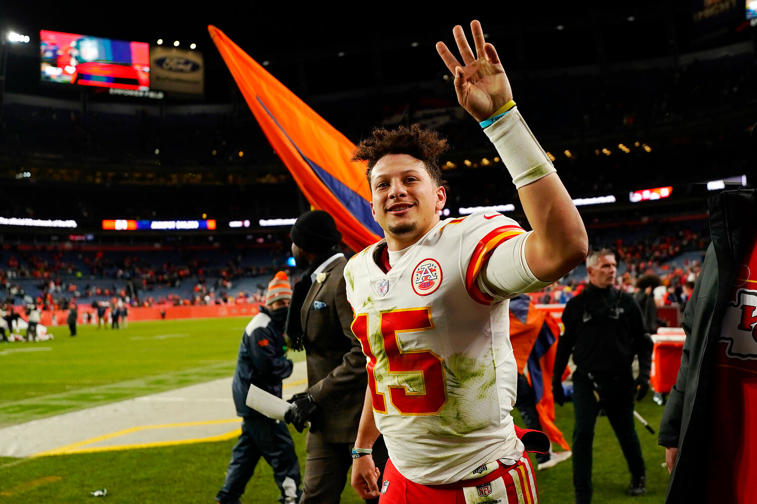 Quarterback Patrick Mahomes and the Kansas City Chiefs are home against the Detroit Lions on Sept. 7 to kick off the 2023 NFL schedule. (AP Photo/Jack Dempsey, File)